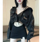 Women's Trendy Short Jacket Hooded Coat