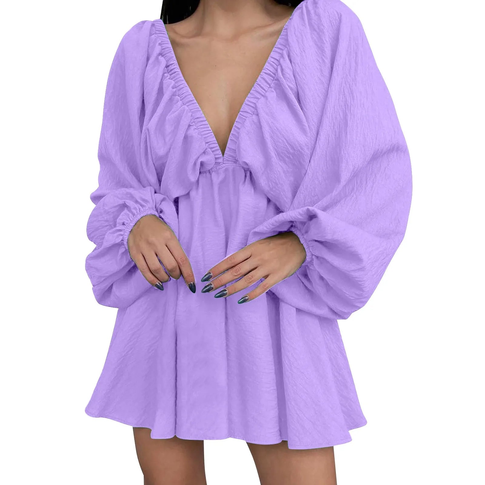 Deep V Neck Dress
