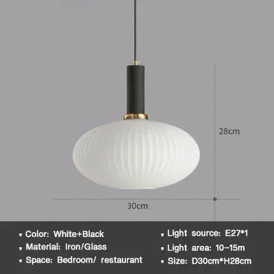 Striped Nordic Vintage Colorful Glass Chandelier