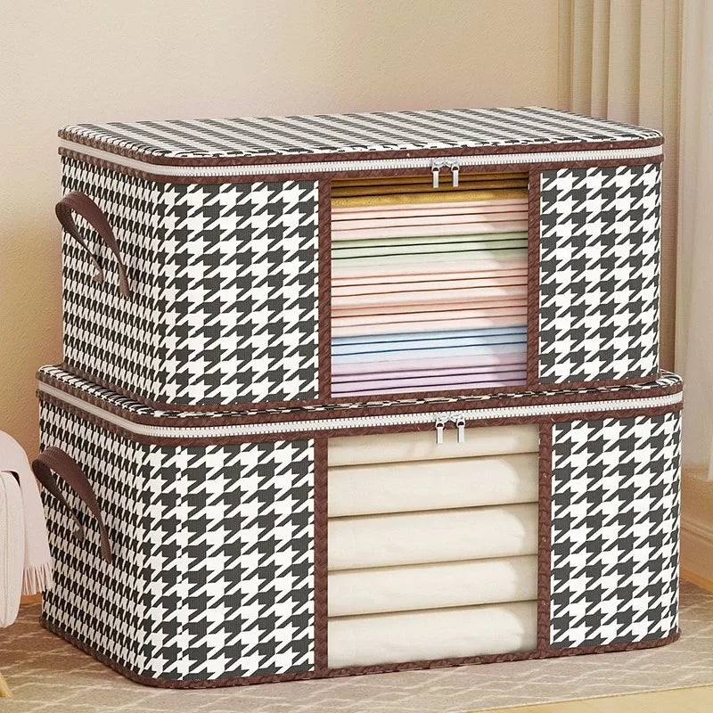 Houndstooth Storage Visual Portable Quilt Bag