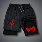 2 in 1 Compression gym shorts