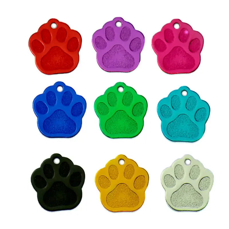 100Pcs Paw Pet Dog ID Tag