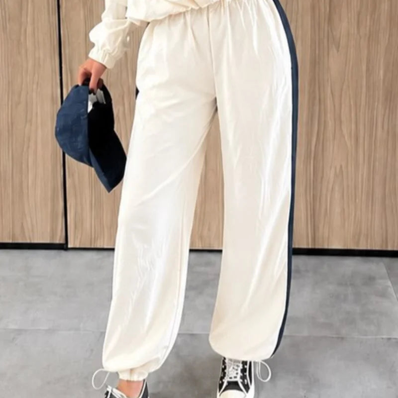 Elegant Contrast Jacket Shorts Suit