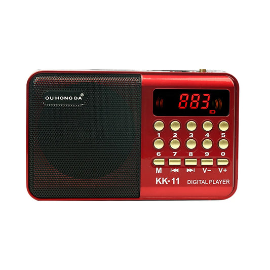 Mini Portable Radio Handheld Rechargeable Digital FM USB TF MP3 Player