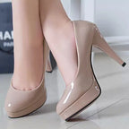 Round Toe Set Shallow Mouth Slim Heel