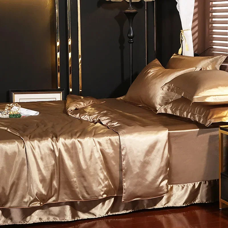 4pcs Pure Silk Bedding Sets