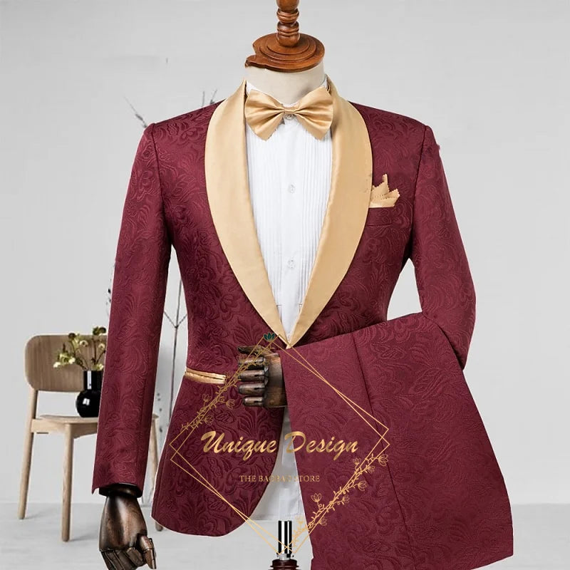Champagne Men's Suit 2-Piece Set