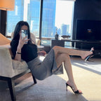 Pointed Open Toe High Heel