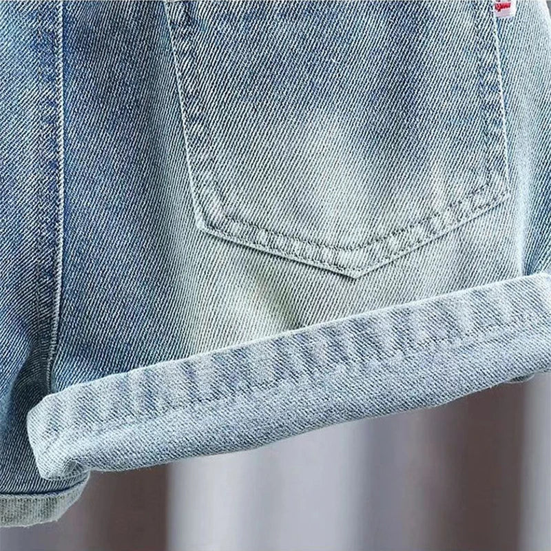loose denim shorts