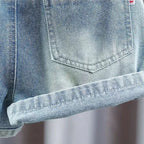 loose denim shorts