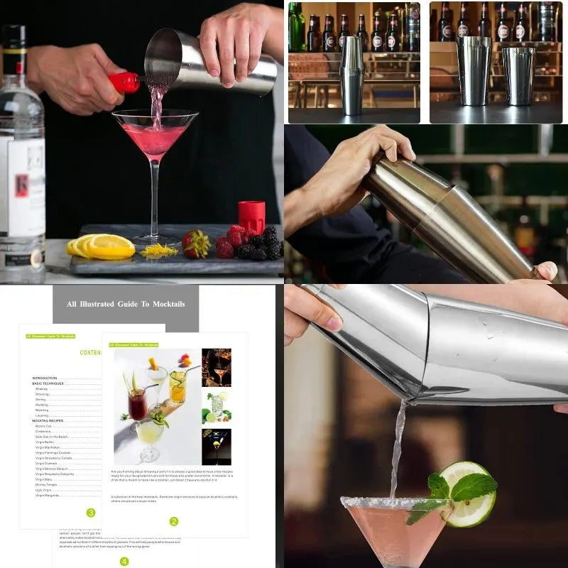 1-6Pcs Cocktail Shaker Set
