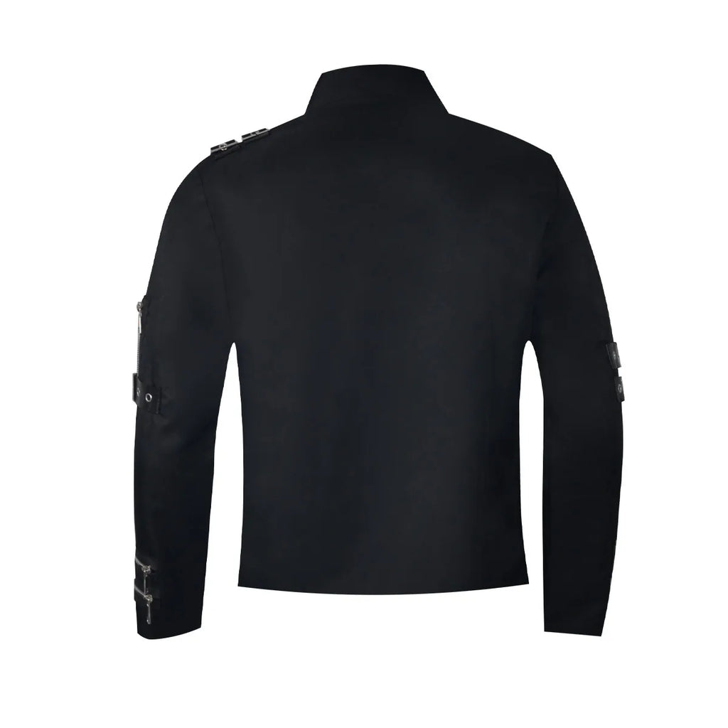 Men Vintage Black Punk Jacket
