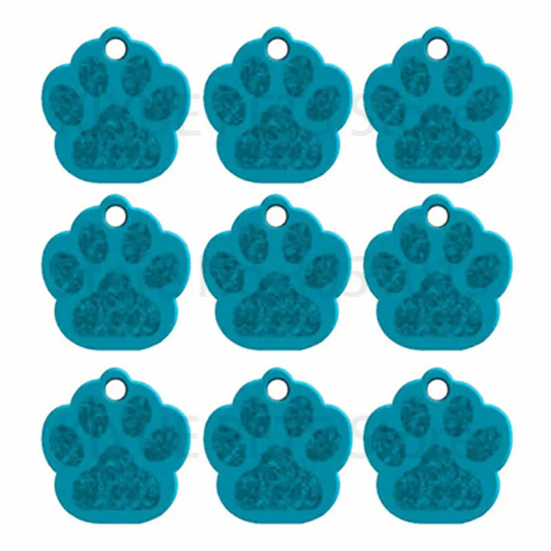 100Pcs Paw Pet Dog ID Tag