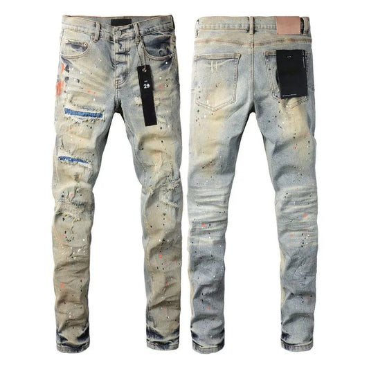 Retro Trend Slim Fit Stretch Jeans
