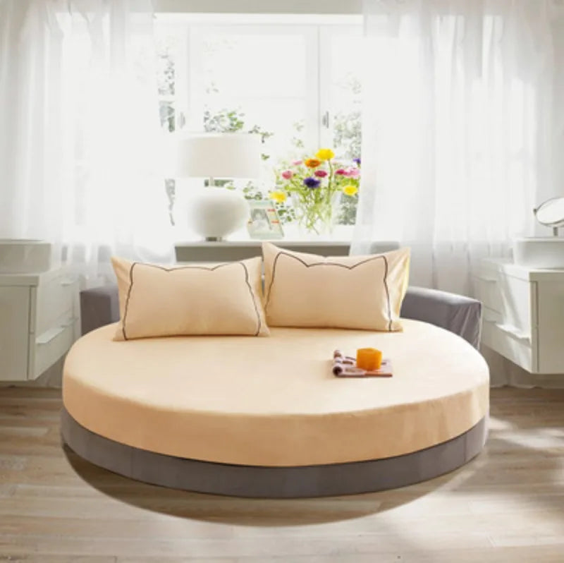 100% Cotton Round Bed Sheet Set