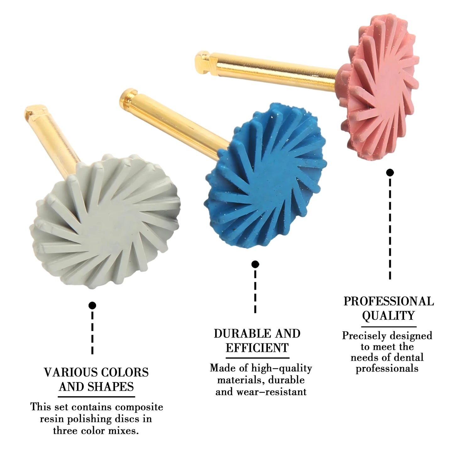 6Pcs/Set Dental Rubber Polisher Composite Resin