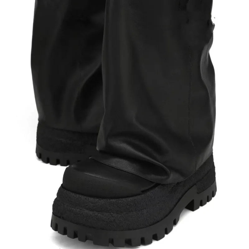 high-heeled thick soled sleeve banquet dress boots