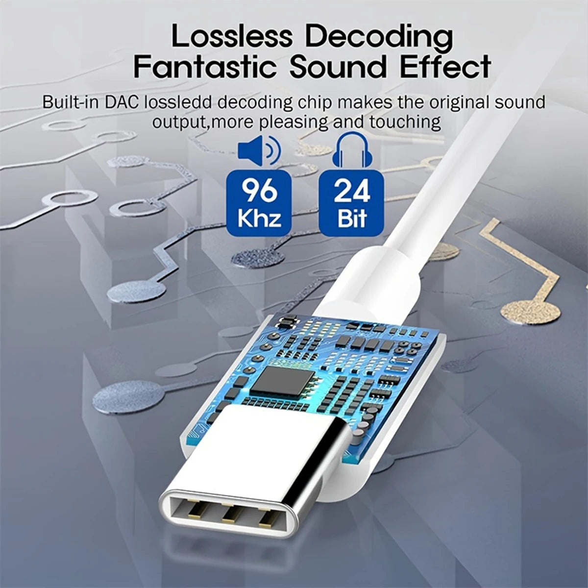 1-2Pcs Type C To 3.5 mm Aux Adapter