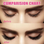 160D Individual Lash Extensions, 10 Rows Natural Faux Mink Cluster Lashes