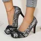 square toe high-heels