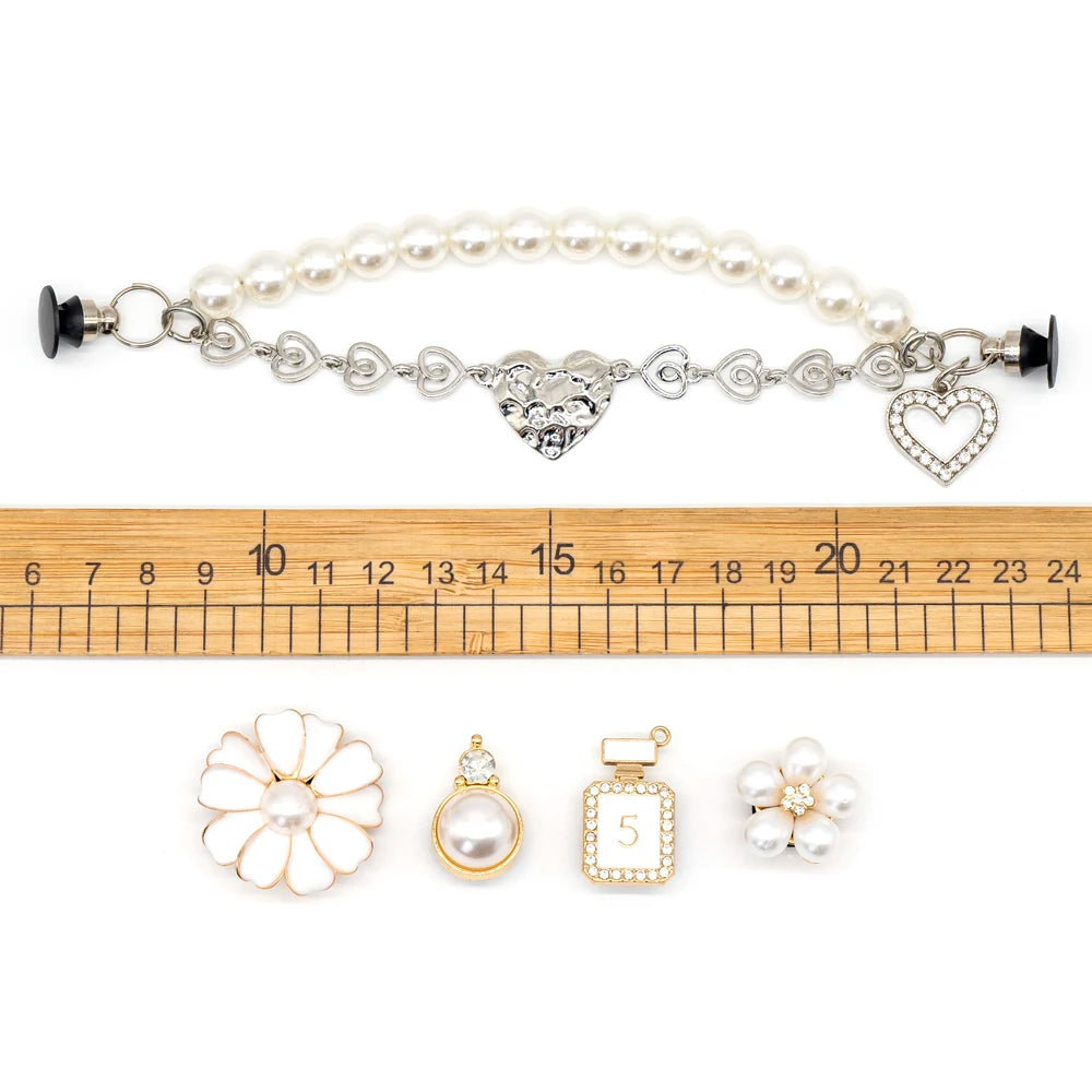 1/5pcs Girls Shoe Charms Designer Pearls