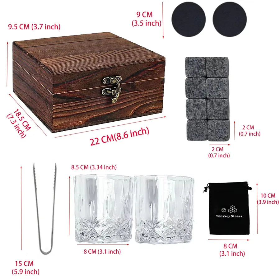 Fathers Day Gifts Whiskey Ice Stone Box