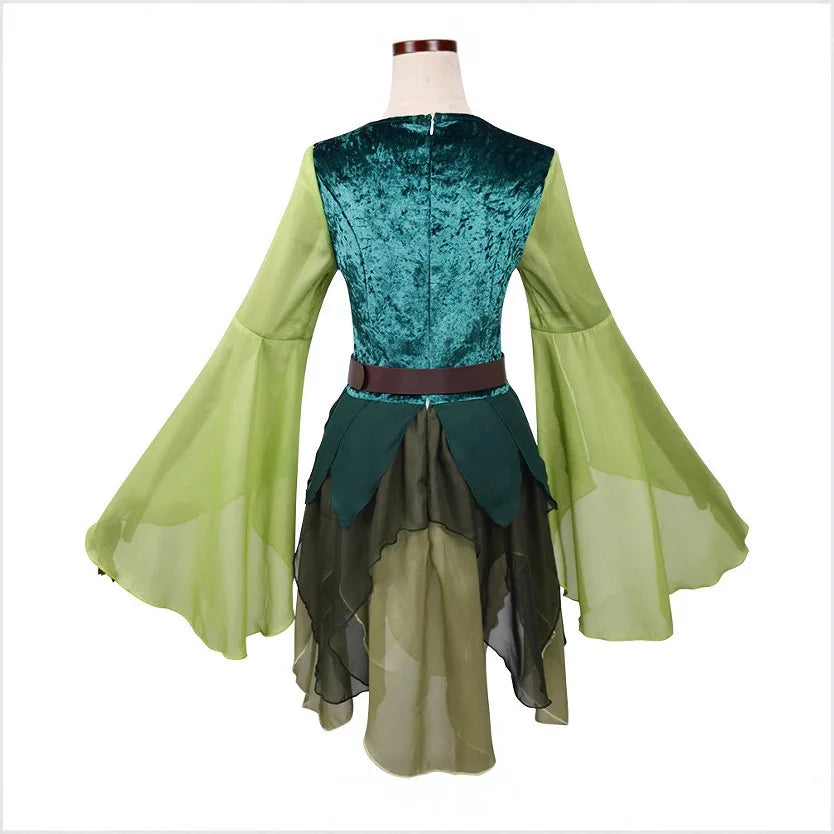 Women Elf Costume Detachable Wings with Mesh dress