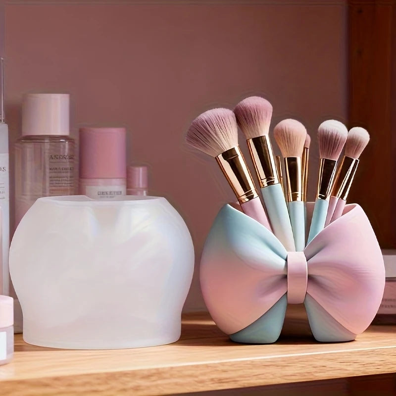 Bow makeup holder