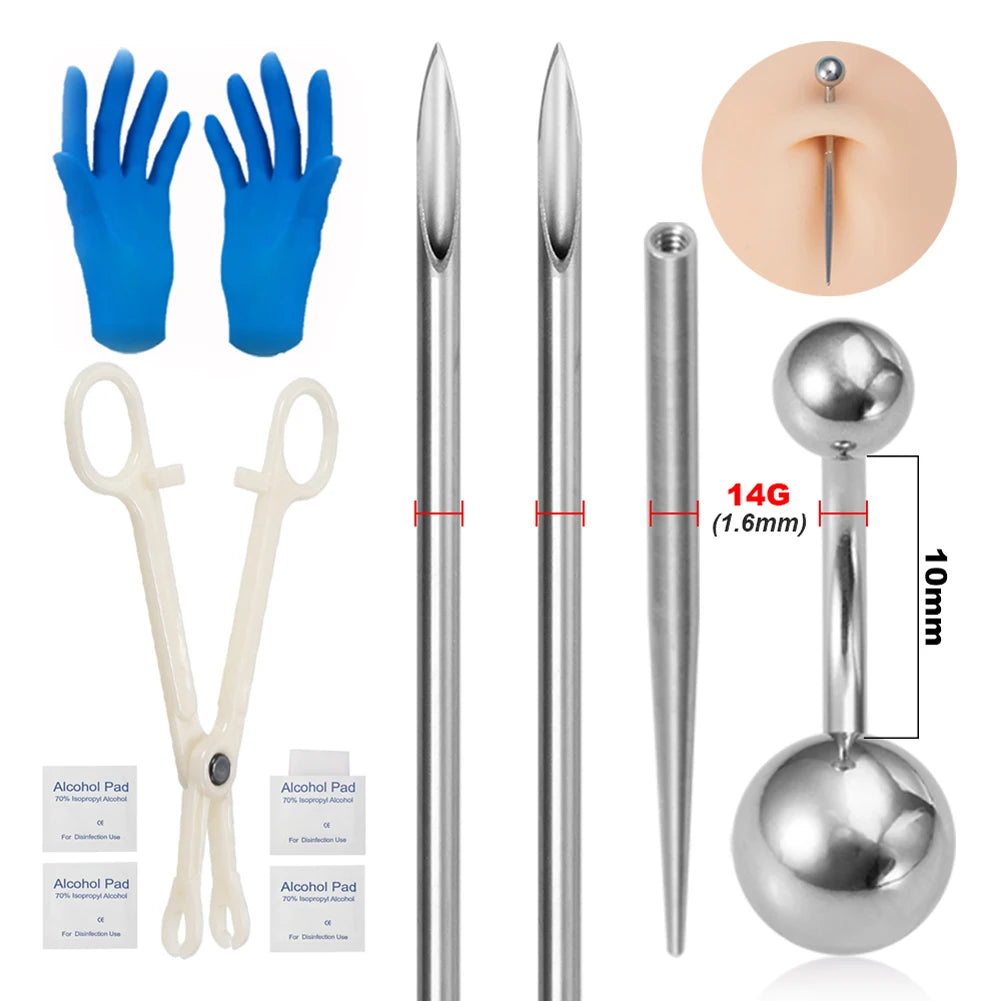 Body Piercing Kit Surgical Steel