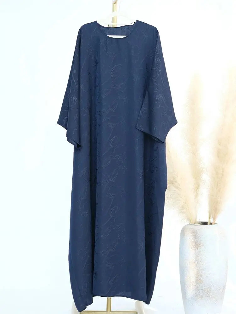 Satin Abaya Damen Dubai Arabic Muslim Kaftan African Dresses