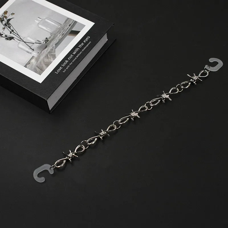 Designer croc Charms Chain Punk Pendant Metal Buckle
