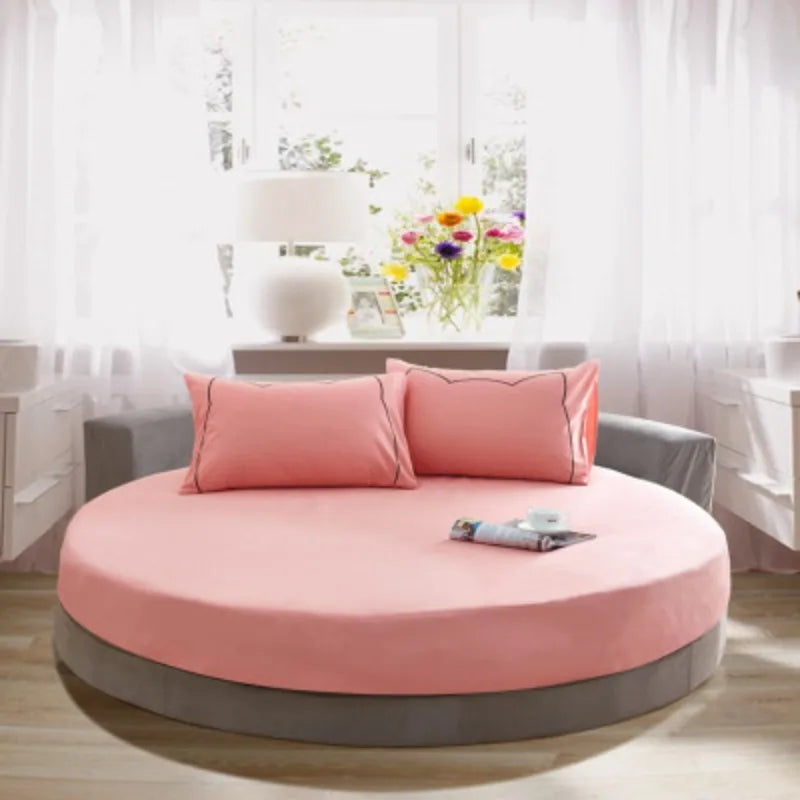 100% Cotton Round Bed Sheet Set