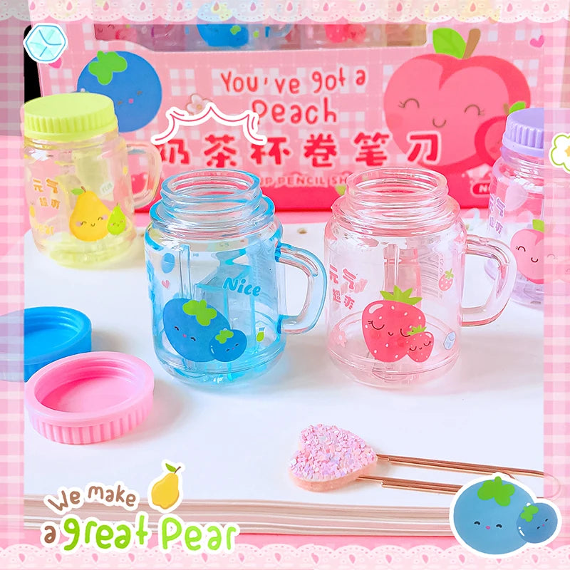 fruit cup shape pencil sharpener