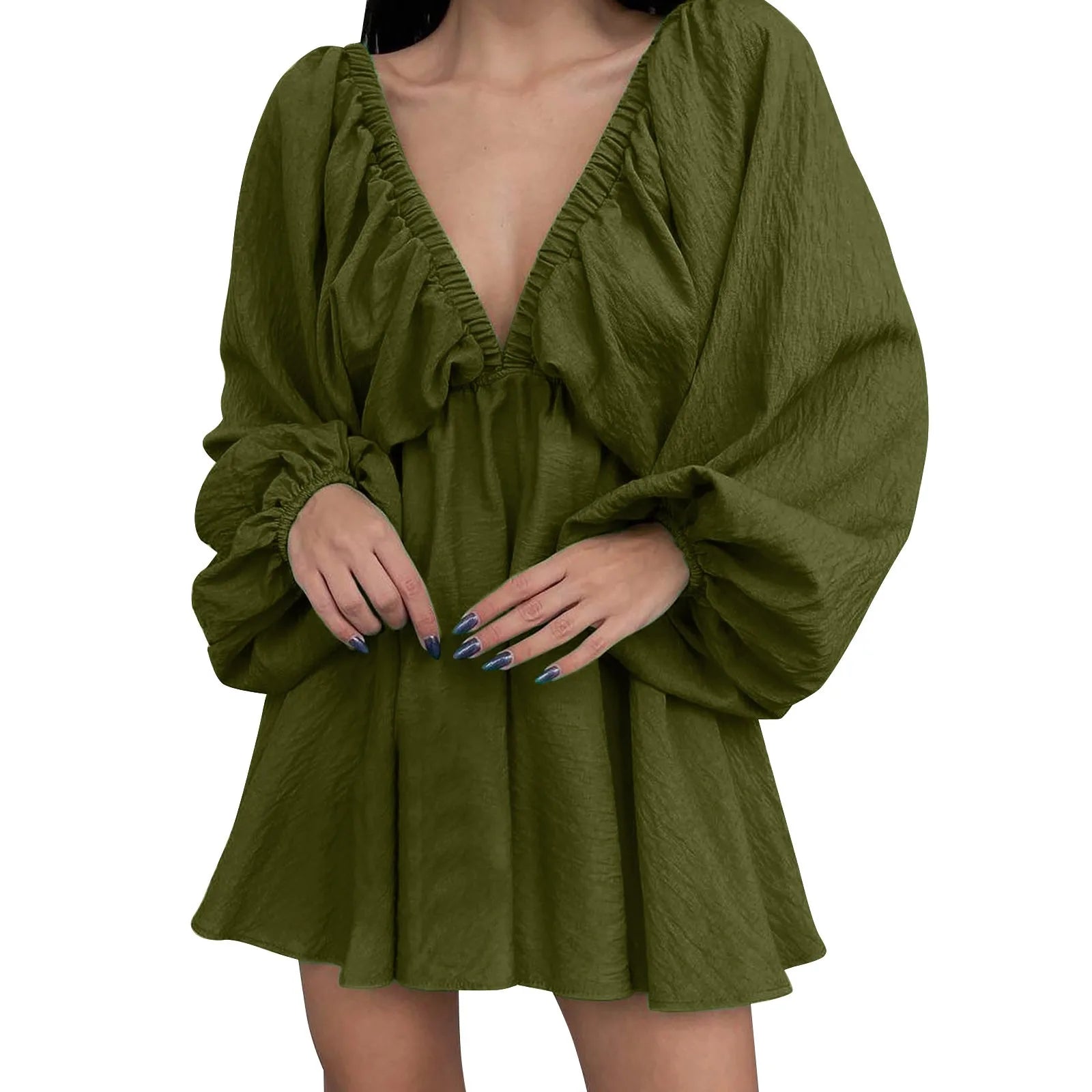 Deep V Neck Dress