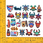 Puerto Rico series PVC 2pcs shoe charms