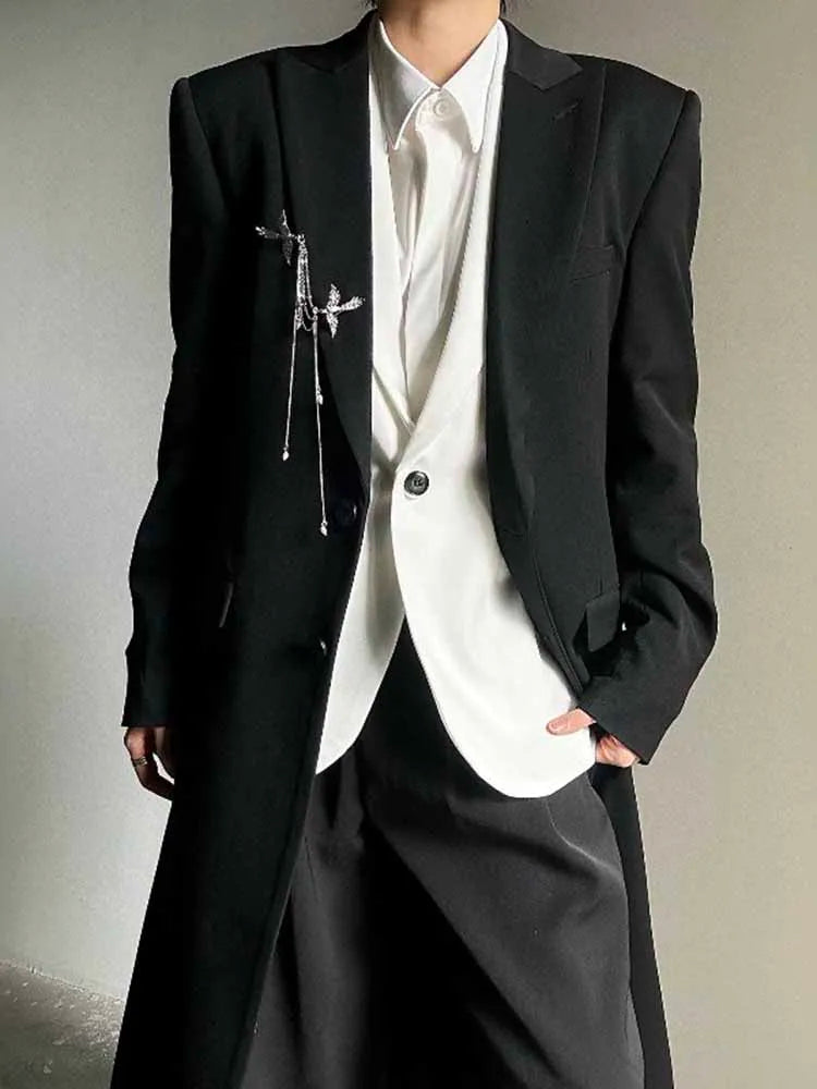 American Retro Men's Long Blazer