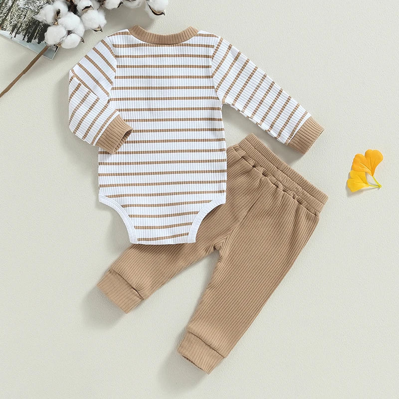 Newborn Baby Boys Knitted Long Sleeve Romper Cotton Infant Outfits