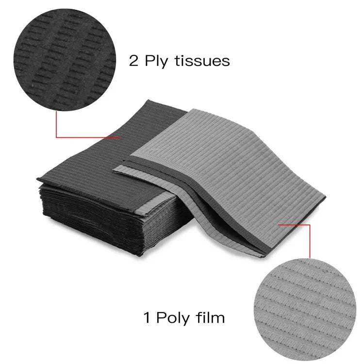 125/50/20Pcs Black One-time Tattoo Cleaning Wipes