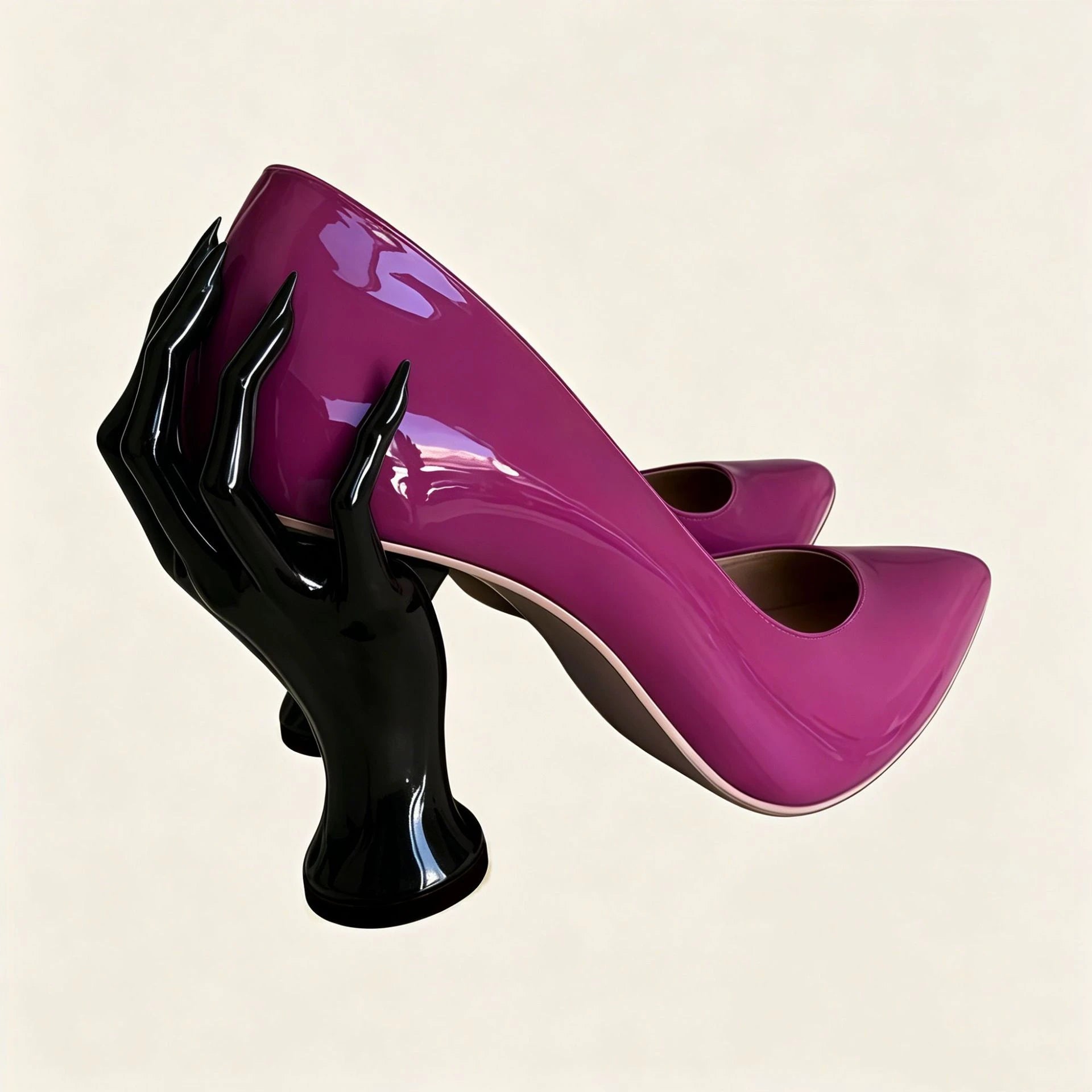 Gothic Sculpted Hand-Shaped Heel Pumps Avant Style