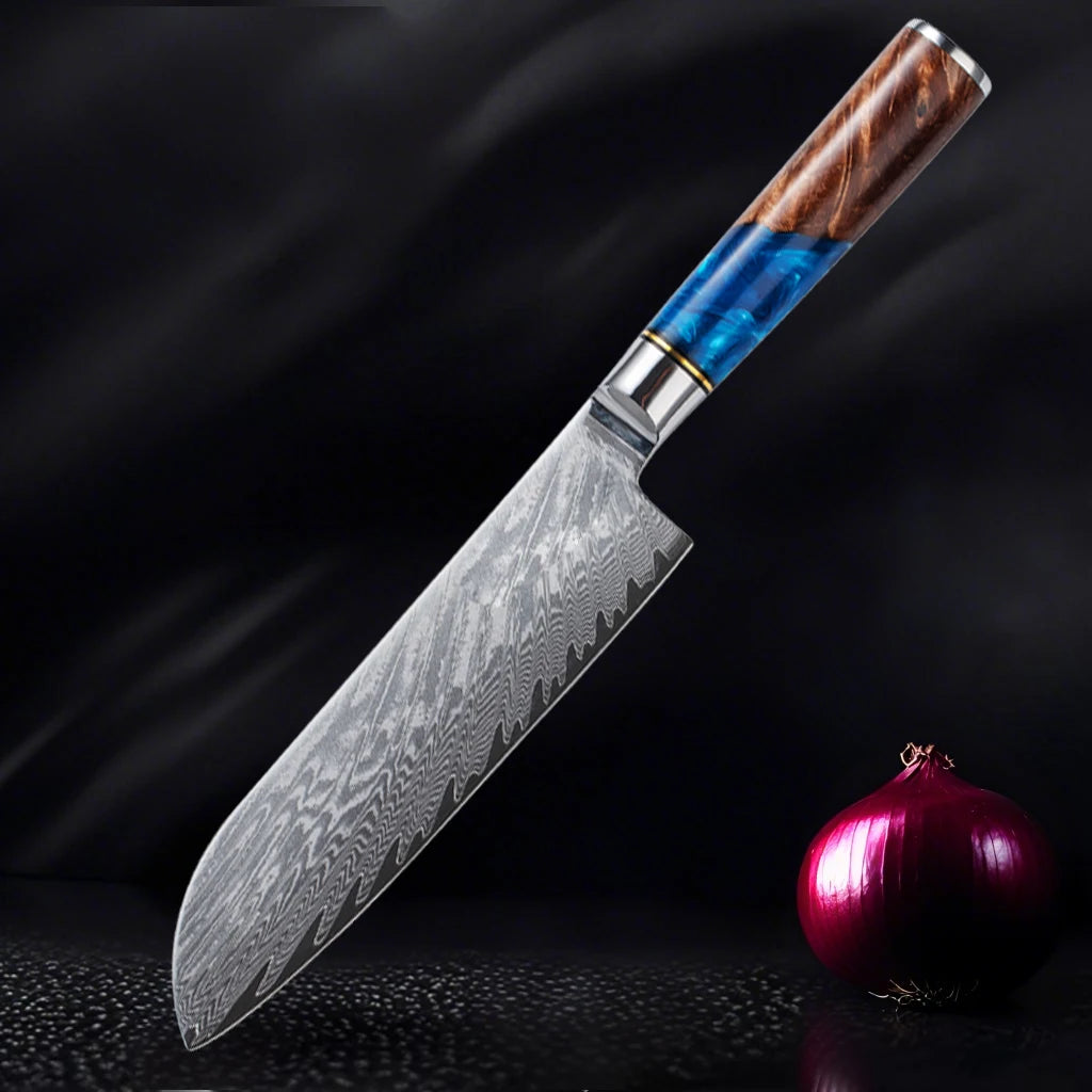 VG10 Chef's Knife d Handle Kitchen Chef's Knife Three-Piece Set