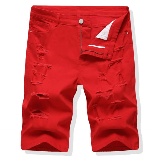 Vintage Ripped Denims Straight Shorts