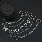 Designer croc Charms Chain Punk Pendant Metal Buckle