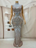 Elegant Rhinestone Sequin Long Dresses