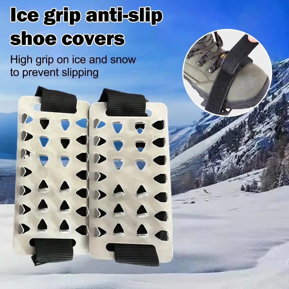 1 Pair Adjustable Stainless Steel Ice Grippers