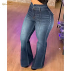 Retro Vintage Fashion High-Rise Slim Fit Stretchy Trousers