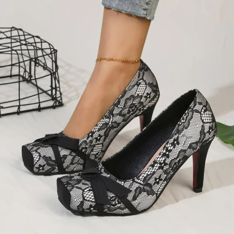square toe high-heels