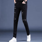 Skinny Jeans knee zipper
