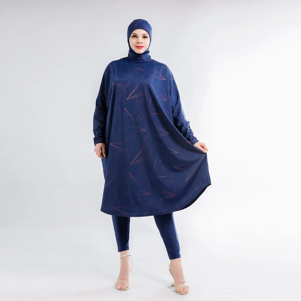 3pcs Hijab Long Sleeves Sport Swimsuit