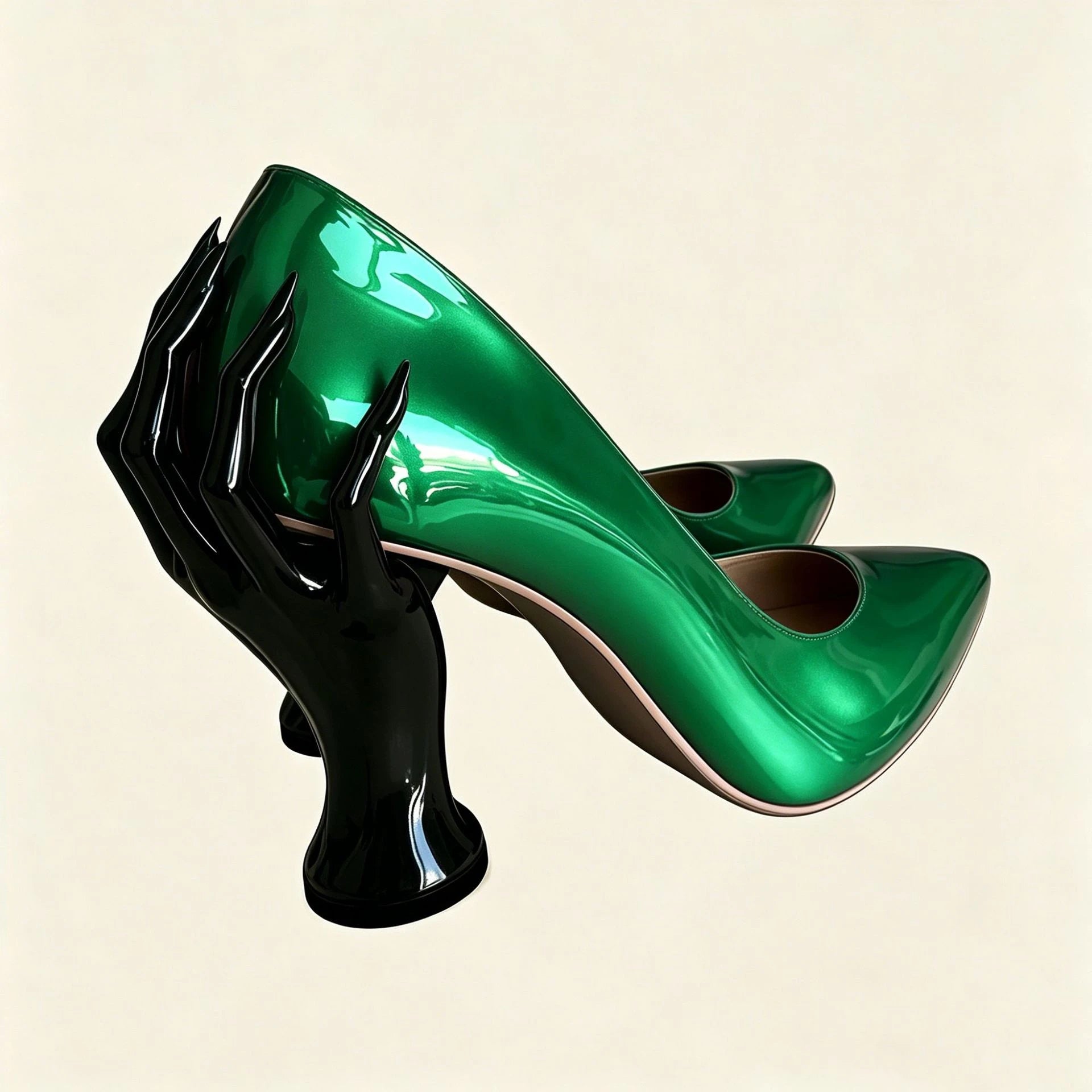 Gothic Sculpted Hand-Shaped Heel Pumps Avant Style