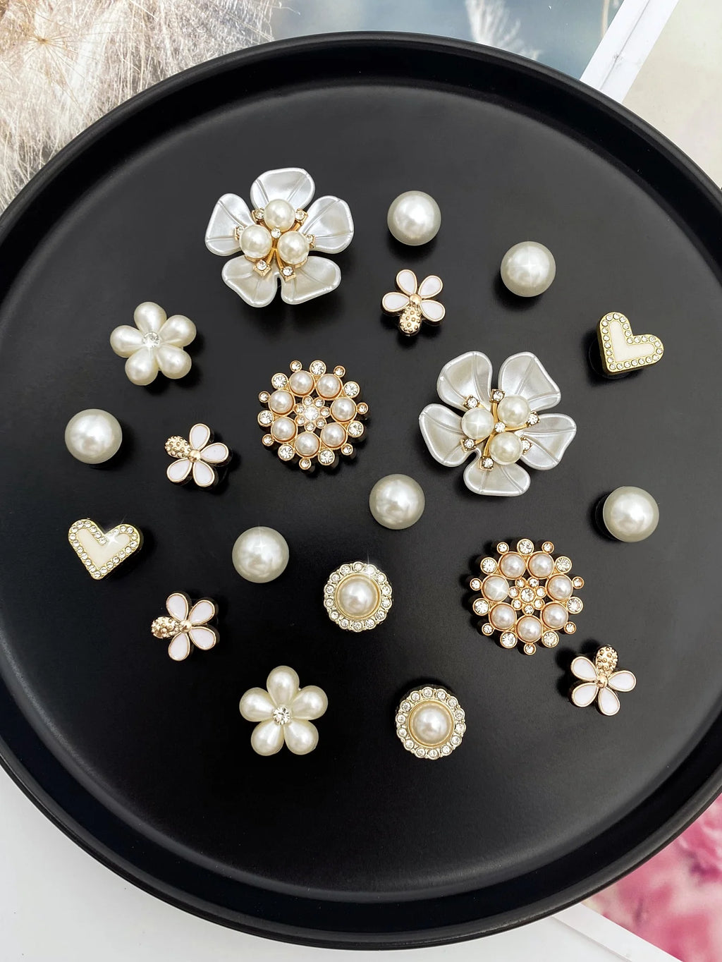 20pc  pearl camellia and flowers